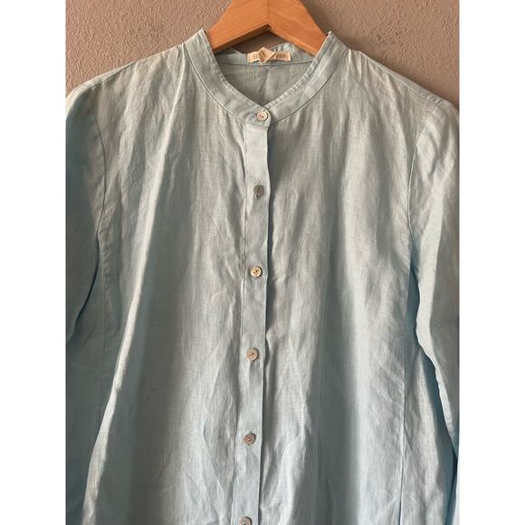 Eileen Fisher Mandarin Collar linen Tunic - Picture 5 of 9